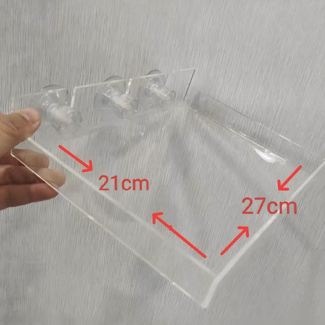 Parrot Perch Stand, Aerial Stand, Aerial Tray, Acrylic Suction Cup Stand, Bird Perch Made of Pepperwood for Fixed Defecation