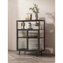 Iron sideboard storage wall storage iron cabinet kitchen living room wine cabinet modern simple tea storage bucket cabinet