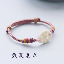 Collar flower bracelet braided rope safety buckle hand rope semi-finished red rope bracelet rope can wear beads diy material collar flower braid