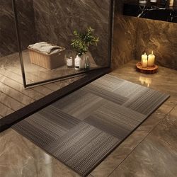 Italian-Style Bathroom Floor Mat, Deer Skin Velvet Absorbent Mat, Toilet Door Carpet, Non-Slip Quick-Drying Soft Mat for Entrance