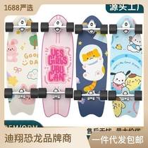 Internet celebrity model inch land surfboard new bracket spring steering pedal-free adult professional street surfing childrens skateboard