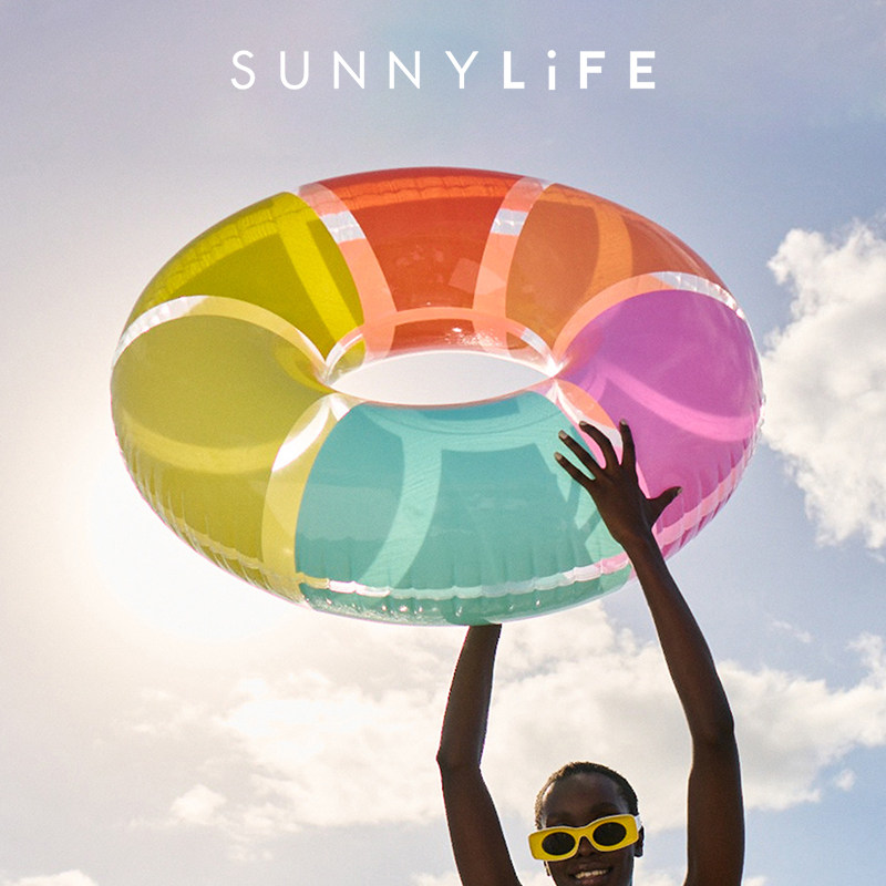 Sunnylife Australia net celebrity плавательное кольцо для взрослых, утолщенное плавательное кольцо для бассейна в подмышечной впадине, большой спасательный круг, предотвращающий опрокидывание Изображение 1