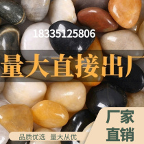 Courtyard Pebble paved with colourful rainfall stone natural small stone soft seven colored stone garden to create warm view