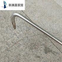 Cargo Pork Iron Hook Well Cover Pull Hook Open Sewer Cement Well Lid Property T Type Hook Stainless Steel Tind