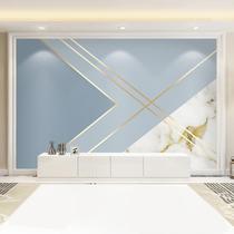 Modern minimalist TV Background wall wallpaper 8d Cubist gold Line Living room Film and TV wall Painted Geometric Wall Cloth