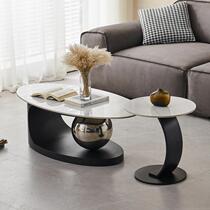 Coffee table living room 2024 new home small apartment slate light luxury high-end minimalist modern creative combination table