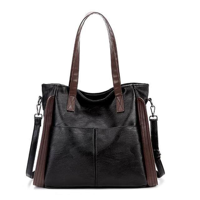 Hand-held crossbody dual-purpose women's bag large capacity genuine leather texture soft leather large bag women's new trendy simple handheld bag