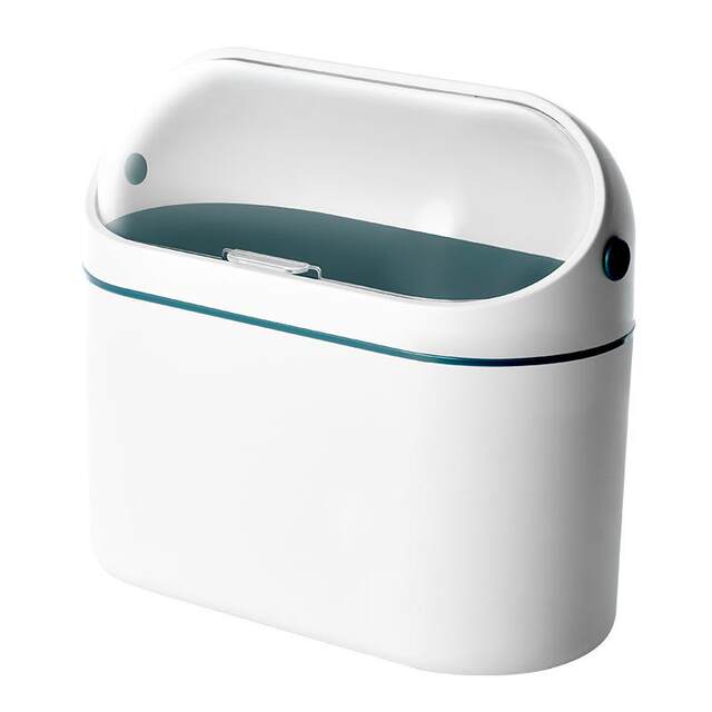 Desktop Mini Trash Can with Lid, Nordic Style Office Desk Waste Paper Bin, Creative Japanese-Style Home Storage Bin