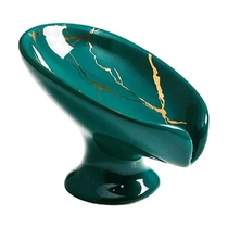 Bathroom Soap Holder Ceramic Leaf-Shaped Soap Holder