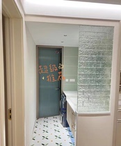 Ultra-white glass brick crystal brick partition wall internet celebrity bathroom solid screen ice pattern transparent square block