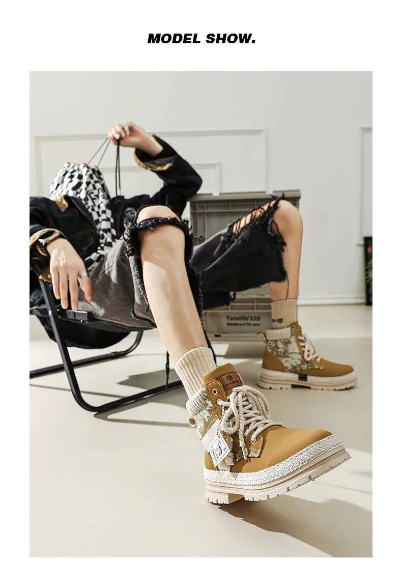 берцы cyytl 2023 mens boots casual shoes cowboy military platform OTHER