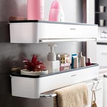Bathroom storage rack bathroom wall-mounted washbasin wall-mounted punch-free towel toilet bathroom storage artifact