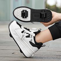 Boys heelys shoes double-wheel adult removable hidden roller skates boys and girls student heelys shoes manufacturer