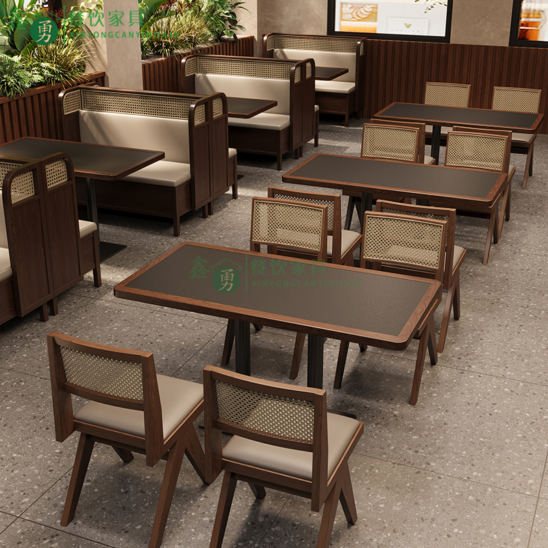 Mountain-Style Restaurant Booth Sofa Commercial Solid Wood Tea House Tea Restaurant Barbecue Restaurant Dining Hot Pot Restaurant Table and Chair Set Mountain-Style Restaurant Booth Sofa Commercial Solid Wood Tea House Tea Restaurant Barbecue Restaurant Dining Hot Pot Restaurant Table and Chair Set