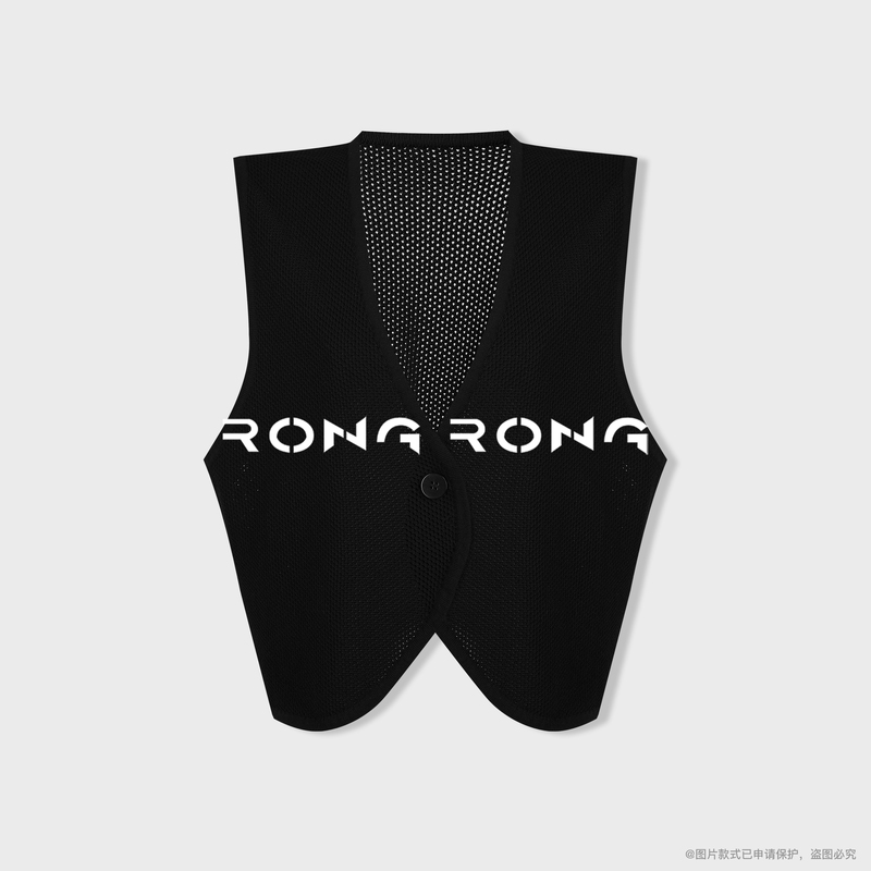 Rongrong [Ethereal Realm] Commuting Style Layered Top Summer Versatile Hollow-Out Aesthetic Vest