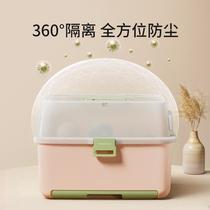 W Yings baby bottle storage box dustproof drain rack baby cutlery box tableware cabinet food supplementary tool storage