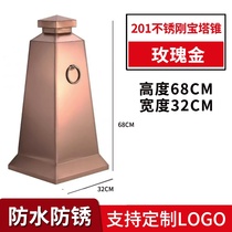 Stainless steel road cones weighted reflective cones metal roadblocks isolation hotel ice cream cones traffic prohibition parking cones customization