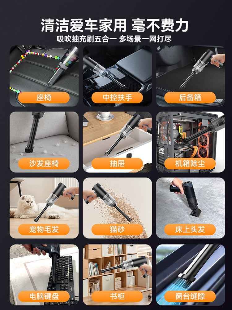 Royalstar Car Vacuum Cleaner, Wireless Handheld Small Model 2025, Ultra Powerful Suction, Special for Car and Home Use