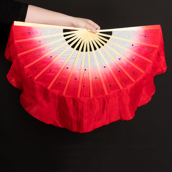 실크 댄스 팬 어린이 댄스 팬 실크 양면 그라디언트 컬러 Yunnan Lantern Yangge 팬 초등학생을위한 특별