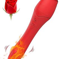 Heating Rose G Spot Vibrator Dildos for Women Vagina Vibrato