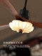 Natural Light Flowing Vintage Fan Lamp, Retro Song Dynasty Aesthetics, Restaurant Bedroom Fabric Full-Spectrum Eye-Protection Ceiling Fan Lamp