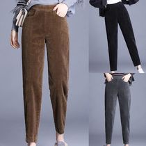 Thick Plush Corduroy Casual Pants For Women Fashion Warm
