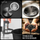 Black quartz stone round sink, island bar, round sideboard, single sink, island, under counter, simple kitchen sink
