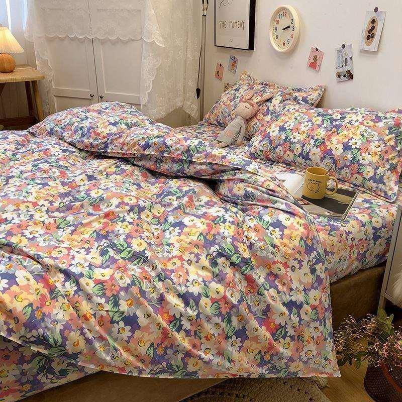 bed sheets set cotton quilt duvet cover beddings 4sets Queen评价 淘宝网