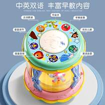 Baby drum toy Trojan horse 0 to 12 months old educational hand drum 31 years old rotating 6 baby music early education childrens drum