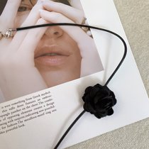 Neck necklace niche elegant clavicle chain 2024 new camellia small fragrance style neck necklace accessories for women