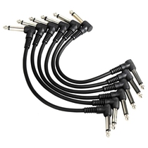 6Pcs Guitar Effect Pedal Cable Connecting Line 6 35Mm To 6 3