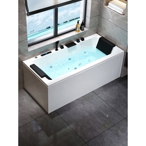 Langwhale bathtub home adult small apartment double bathtub acrylic independent shower integrated constant temperature massage bath