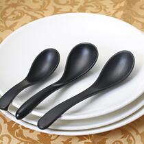 Melamine small spoon black frosted hotel commercial household plastic imitation porcelain long handle hook spoon large spoon spoon spoon