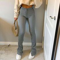 Womenrsquo s Split Casual Trousers Fashion Solid Color