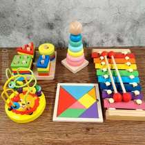 1 blow-toy small children music baby xylophone educational baby device early education 2-hand knocking piano eight-tone wooden