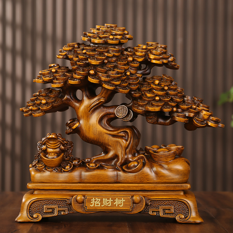 Money Tree Ornament, Fortune-Bringing Golden Toad, Money Tree, Living Room Entrance, Front Desk, Cashier Counter Decoration, Store Opening Gift