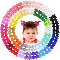 20PCS 2 2 Baby Hair Clips Newborn Girls Fully Lined Tiny H