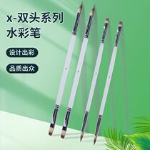 White swan double-headed stroke paint pen watercolor oil paint pen diy digital oil painting special color brush paint pen