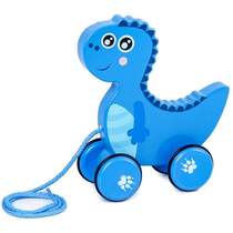 Car 6-2 Pull Rope Animal-Year-Old Toy 1 Trolley 3 Puzzle Pulling String Baby Toddler Wooden