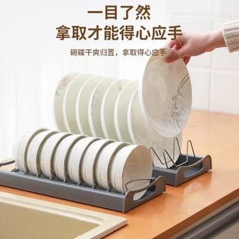 沥水架碗碟收纳架碗架台面免安装置物架层款橱柜单窄内置厨房碗盘