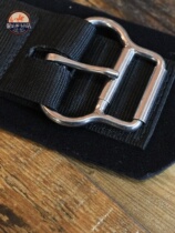 Western saddle front belly belt double pulley black narrow belly belt does not burn horse belly removable harness equestrian diving material