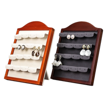 Duozhu solid wood earrings display stand earrings and earrings storage display rack jewelry accessories hanging rack live broadcast display stand