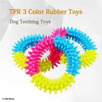 Pet Dog Toys Ruber Thorn Ring Bite Resistance Tooth Cleansing