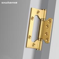 Shuodun slot-free mother-in-law hinge stainless steel wooden door door thickened hinge 4 inches thick bearing silent folding hinge