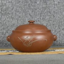 Steam pot chicken steam pot purple pottery steam pot steamer Yunnan Jianshui purple pottery steam pot steaming plate household steam pot stew pot clay soup