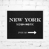 SURE LIFE NYC Print Black New York City Modern Poster Canv