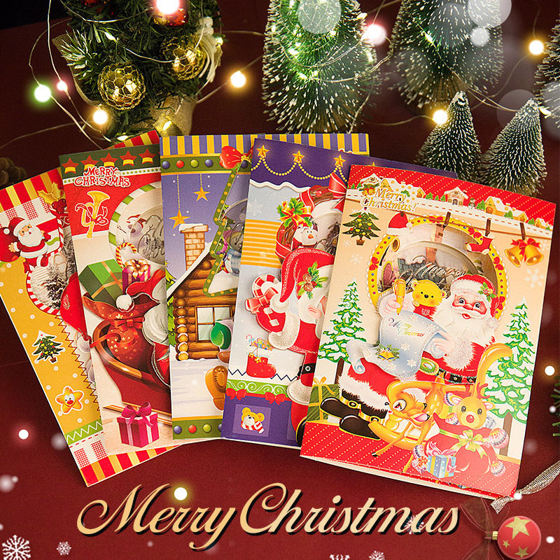 Christmas Music Greeting Card 3D Vintage Style with Gold Foil, Sparkling Santa Claus Creative Christmas Eve Gift DIY Blessing Folding Card with Sound, Birthday Card for Best Friends, Male and Female Friends Christmas Music Greeting Card 3D Vintage Style with Gold Foil, Sparkling Santa Claus Creative Christmas Eve Gift DIY Blessing Folding Card with Sound, Birthday Card for Best Friends, Male and Female Friends