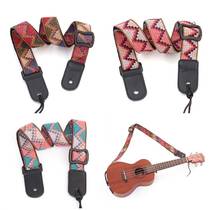 Ethnic Style Ukulele Strap Durable Adjustable Printing Ribbo