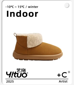 Yituo Mule Snow Boots for Women, Warm Winter Cotton Shoes, Closed-Back Slippers, Thick-Soled, Non-Slip, Waterproof, Suitable for Outdoor Wear, 2025 New Model