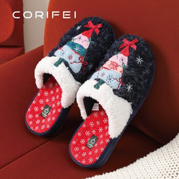 Corifei Home Liv Winter Home Arch Support Slippers for Women Christmas Gift Cotton Slippers Ds-33007